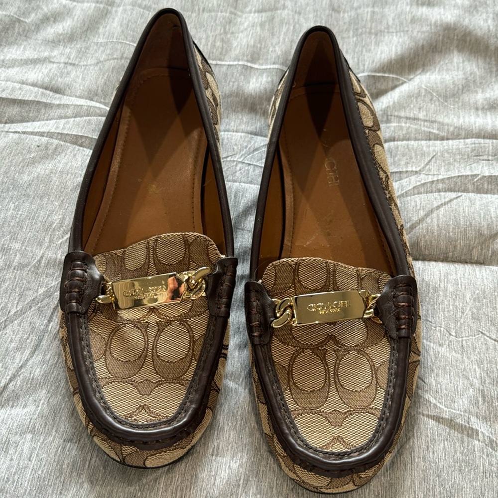 COACH monogram loafers